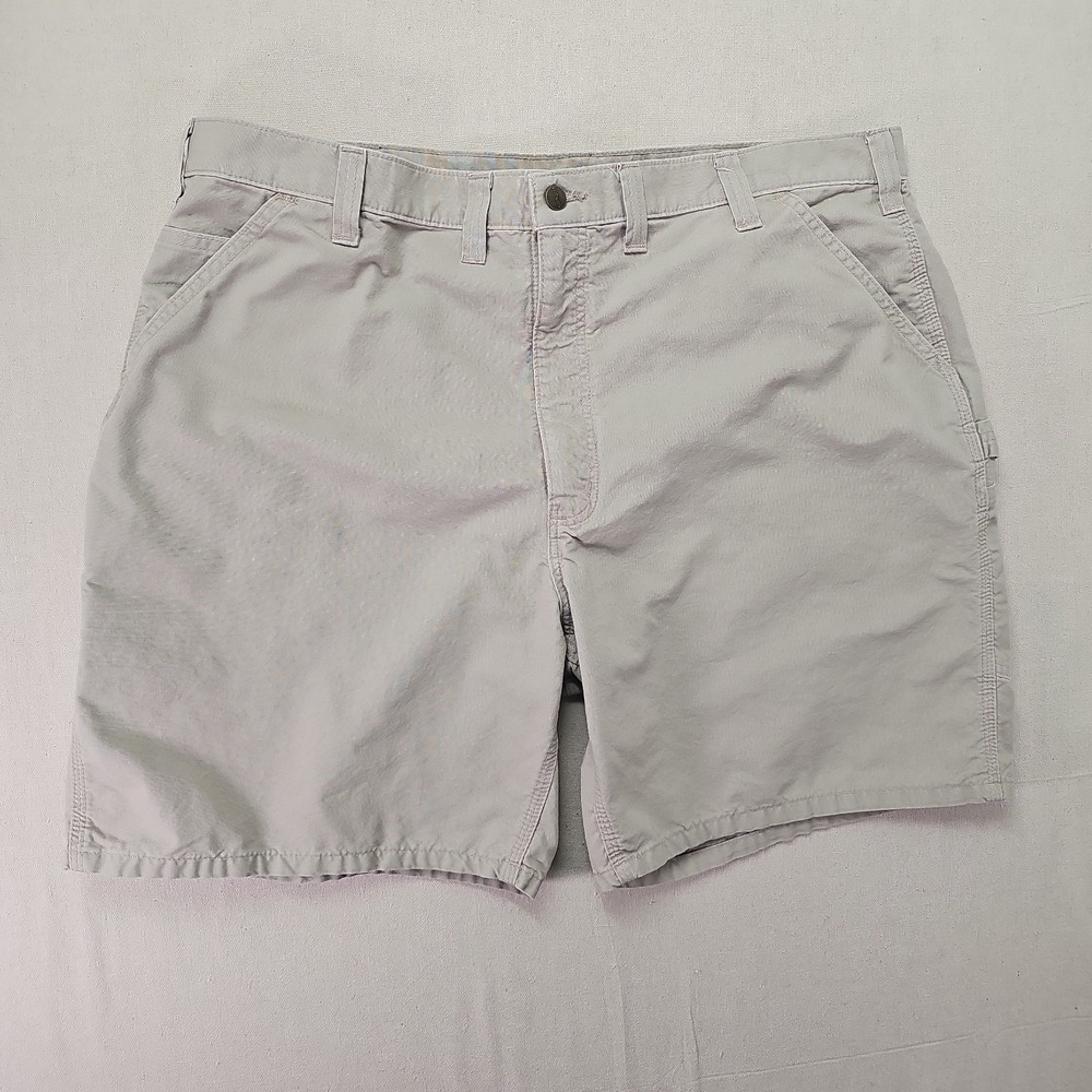 Carhartt Men's 44 Tan Solid Canvas Carpenter Workwear Original Fit Shorts‎ B144